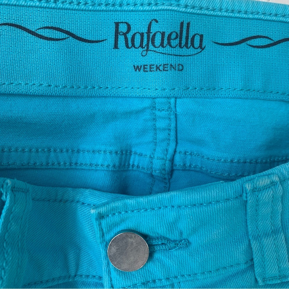 Rafaella Slimming Weekend Teal (Size 10) Jean Pants (with front & back pockets) - Picture 3 of 6